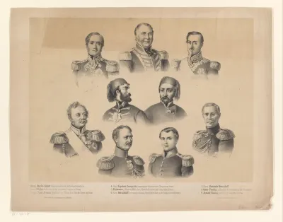Portretten van negen generaals