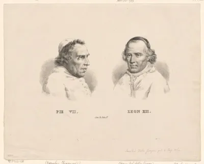 Portretten van Pius VII en Leo XII