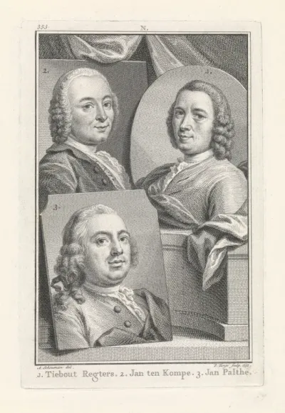 Portretten van Tibout Regters, Jan ten Compe en Jan Palthe