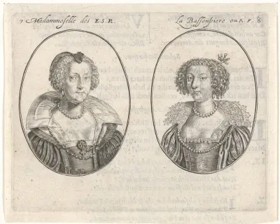 Portretten van twee courtisanes