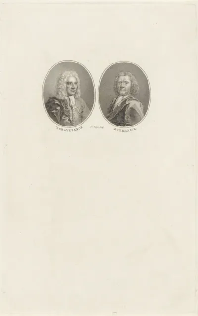 Portretten van Willem Jacob 's Gravesande en Hermanus Boerhaave