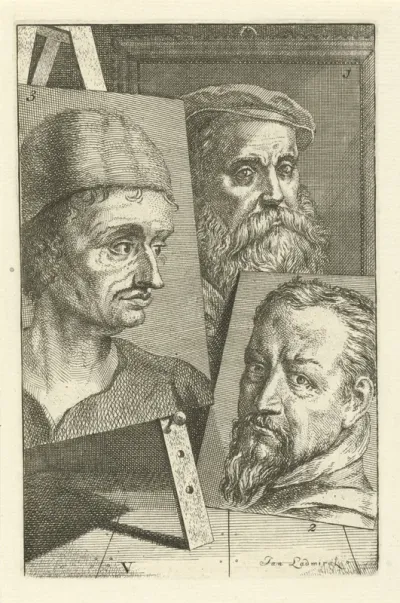 Portretten van Willem Key, Frans Floris en Pieter Aertsen