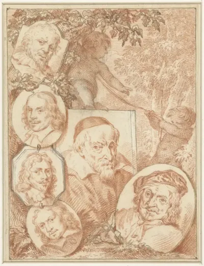 Portretten van Wybrand de Geest I, Wenzel Coebergher, Pieter Jansz. van Asch en anderen