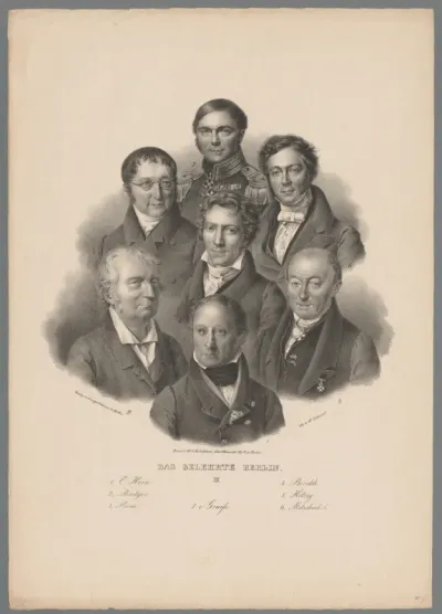 Portretten van zes Berlijnse geleerden