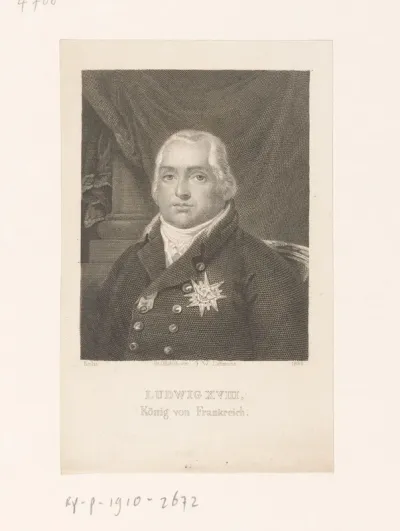 Portrot van Lodewijk XVIII, koning van Frankrijk
