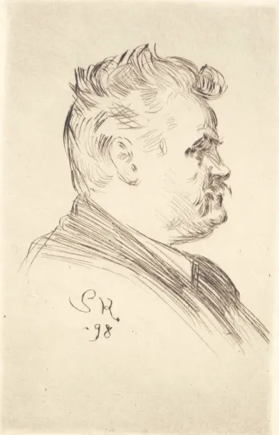 Portræt af Carl Locher, profil