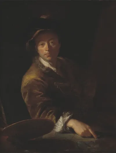 Portræt af en maler (formodentlig C. L. Agricola, 1667-1719)