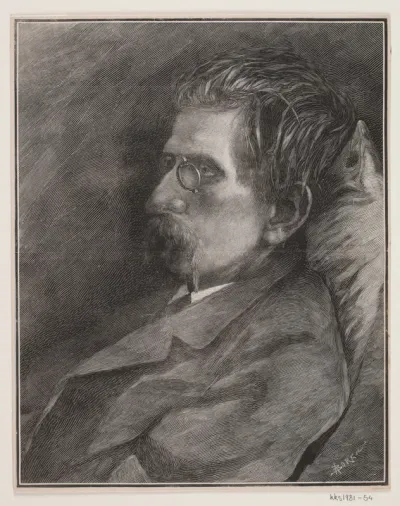 Portræt af J.P. Jacobsen