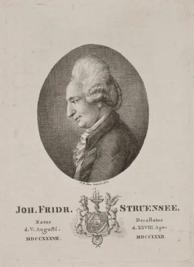 Portræt af Joh. Fridr. Struensee