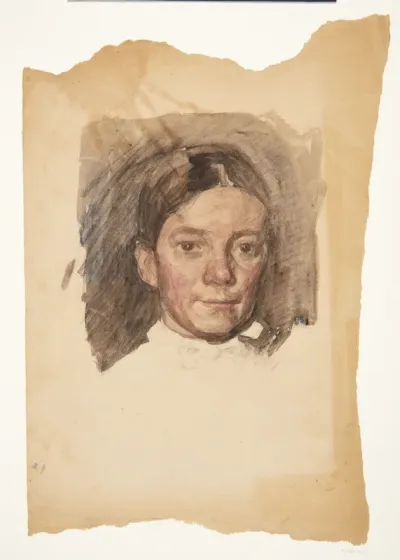 Portræt af kunstnerens hustru Elise
