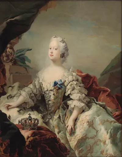 Portræt af Louise, Frederik V's første dronning, i salvingsdragt