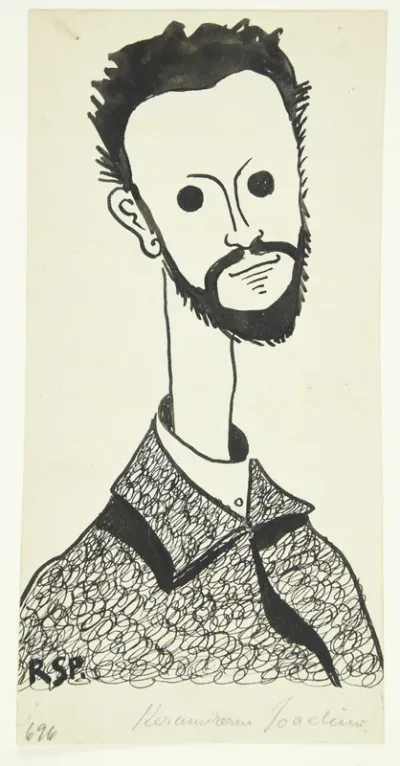 Portræt af maleren og keramikeren Chr. Joachim (1870-1943)