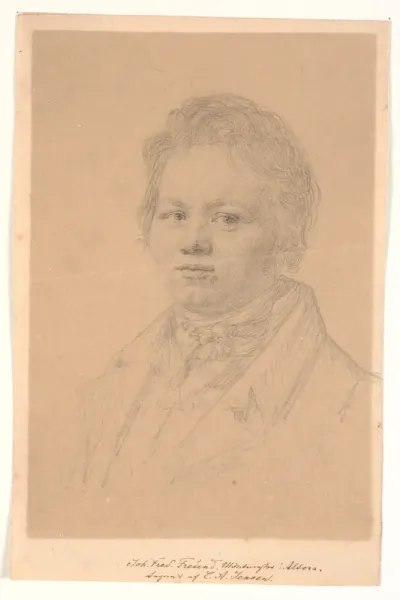 Portræt af møntmester J.F. Freund