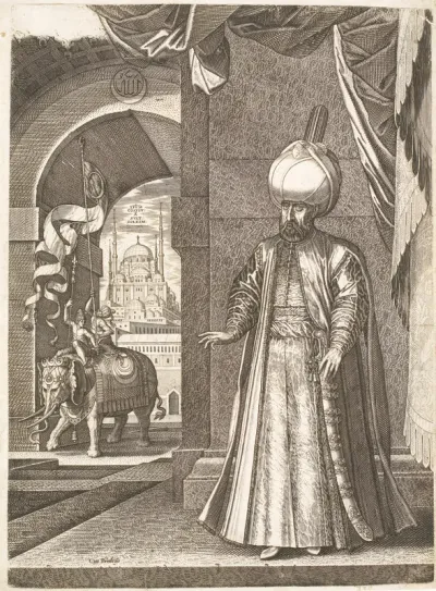 Portræt af Sultan Suleiman den Store (stående)