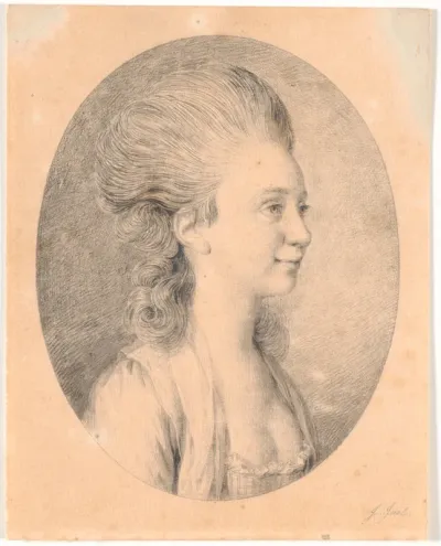 Portræt af Susanne Elisabeth Holm, kaldet Julie, Juels første forlovede