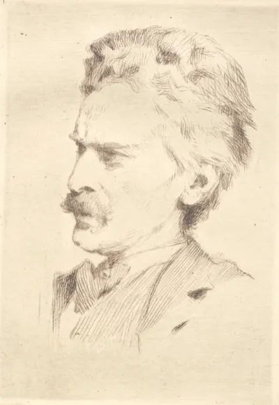 Portræt af xylograf F. Hendriksen