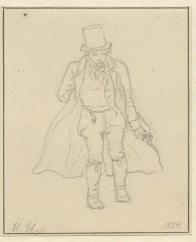 Portrætmaler Hans Hansen, hel figur