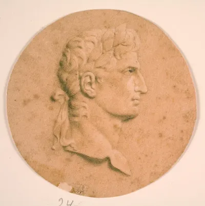 Portrætmedaillon af Augustus. Romersk kejser
