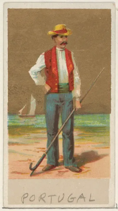 Portugal, from the Natives in Costume series (N16), Teofani Issue, for Allen & Ginter Cigarettes Brands