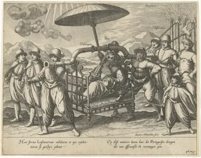 Portugees in een draagstoel