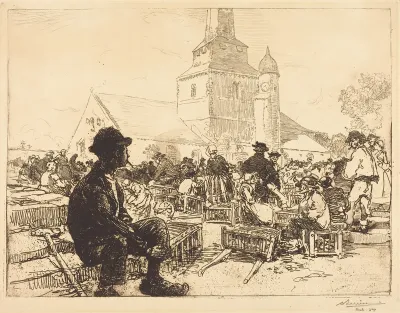 Poultry Market at St.-Jean-de-Mont (Marche a la volaille, a St.-Jean-de-Mont)