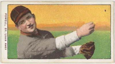 Powell, St. Louis, American League, from the White Border series (T206) for the American Tobacco Company