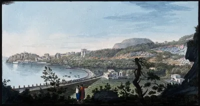 Pozzuoli, with Monte Barbaro in the distance, right