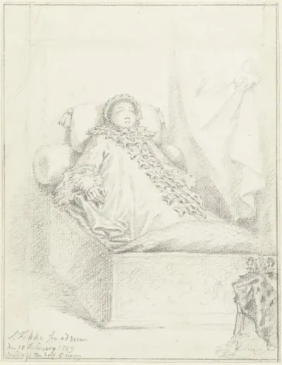 Praalbed van de prinses gouvernante, Anna van Hannover, weduwe van prins Willem IV