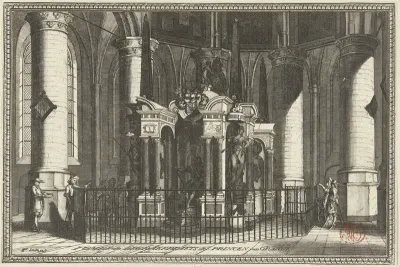Praalgraf boven de grafkelder van Oranje-Nassau in Nieuwe Kerk te Delft