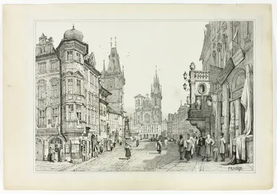 Prague, from Facsimiles of Sketches made in Flanders and Germany