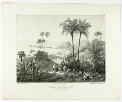 Praÿa Rodriguez, near Rio de Janeiro, plate one from Paysages, volume 1 of Voyage pittoresque dans le Brésil