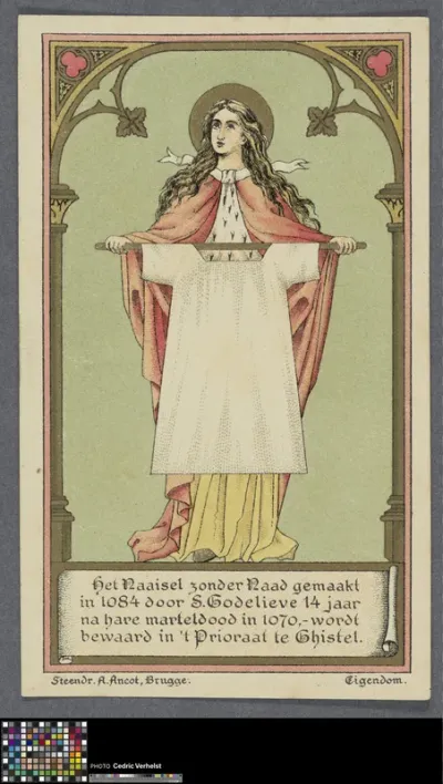 Prayer card with Godelieve van Gistel