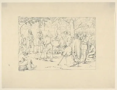 Prayer in Stonewall Jackson's Camp (from Confederate War Etchings)