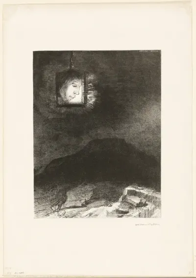 Precarious Glimmering, a Head Suspended from Infinity, plate 3 of 6