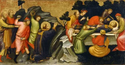 Predella Panel Representing the Legend of St. Stephen: The Stoning of St. Stephen / The Burial of St. Stephen