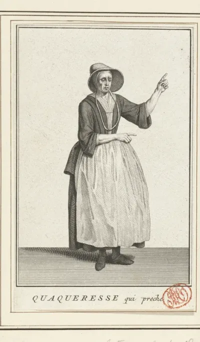Predikende vrouwelijke quaker