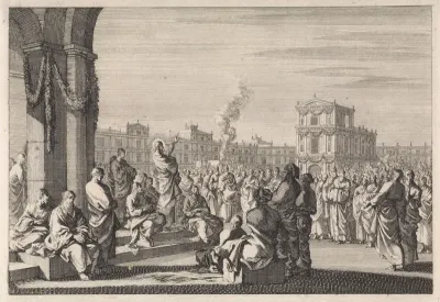 Preek van Christus voor de tempel