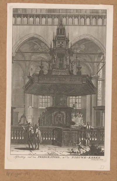 Preekstoel in de Nieuwe Kerk te Amsterdam