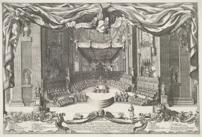 Prelaten in koor van Sint Pieter te Rome