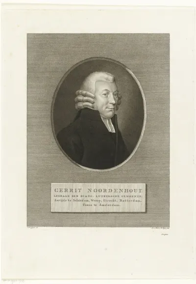 Prent van Lutherse predikant Gerrit Noordenhout