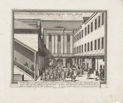 Prentenwinkel van Pieter Schenk op de Leipziger Messe