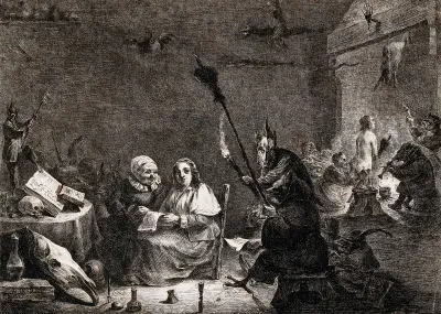 Preparation for the witches' sabbath