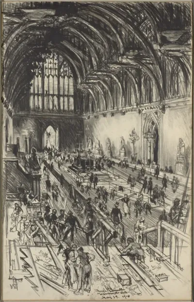 Preparations for the Lying in State of Edward VII
