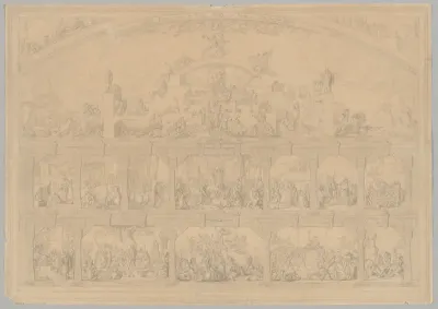Preparatory Drawing for a Print Series on the History of Germany (Die Geschichte des deutschen Volkes in fünfzehn Bildern)