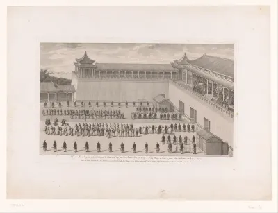 Presentatie van gevangenen aan Keizer Qianlong