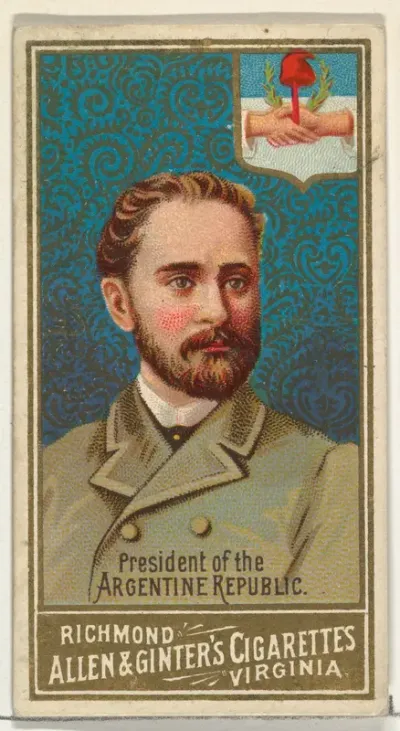 President of the Argentine Republic, from World's Sovereigns series (N34) for Allen & Ginter Cigarettes