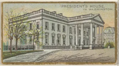 President's House in Washington, from the General Government and State Capitol Buildings series (N14) for Allen & Ginter Cigarettes Brands
