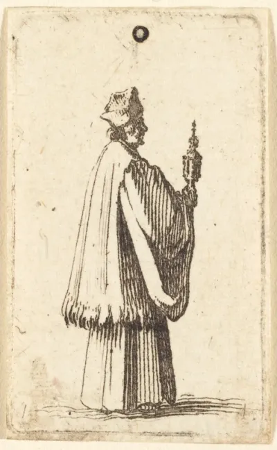 Priest Carrying the Holy Sacrament of the Eucharist