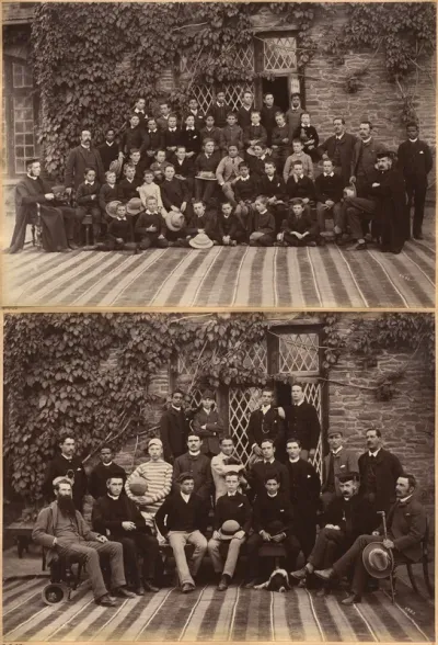 Primary Class Bishop Cotton School, Shimla (recto); High Class Students and Teachers at Bishop Cotton School, Shimla (verso)