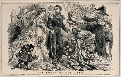 Prince Alfred, Duke of Edinburgh, introduces his new wife, Princess Maria Alexandrovna of Russia, to the British people